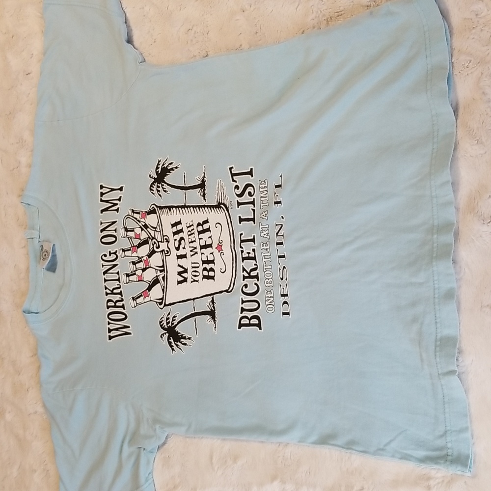 Mens Tshirt Working On My Bucket List  Wish You Were Beer